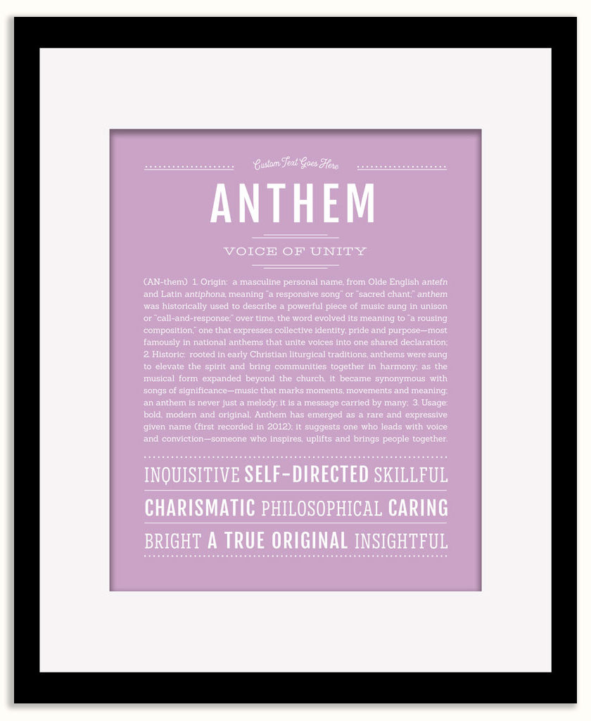 Anthem | Name Art Print