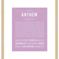 Anthem | Name Art Print