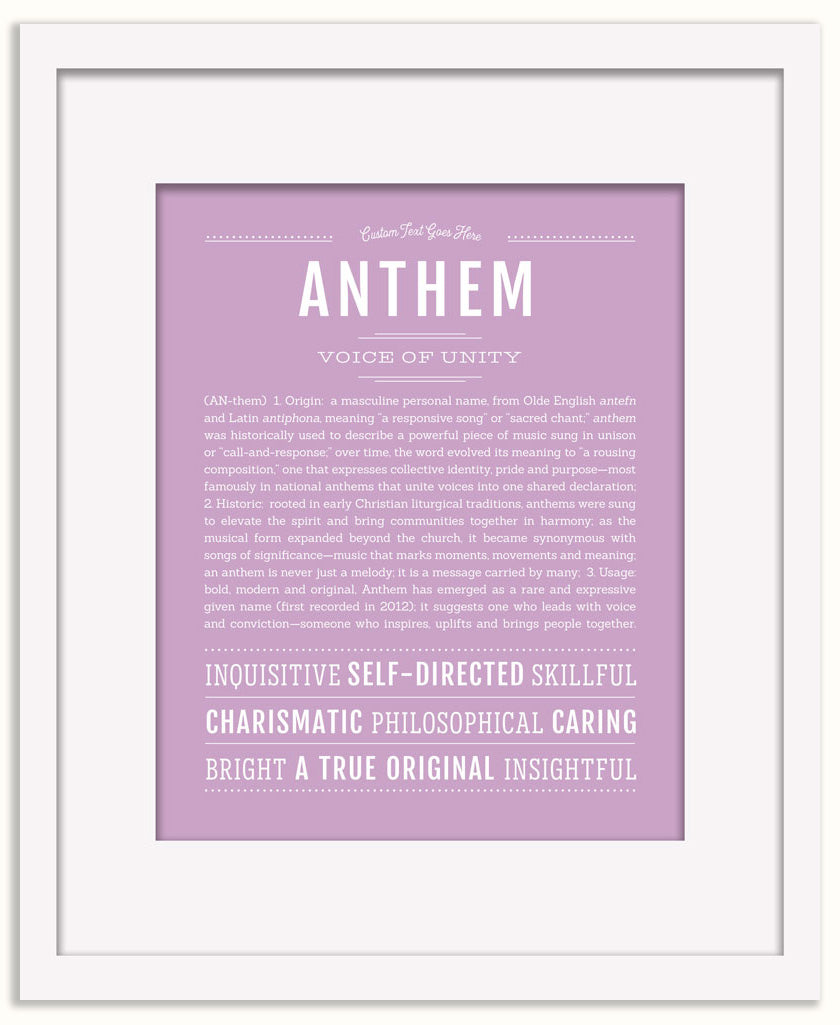 Anthem | Name Art Print