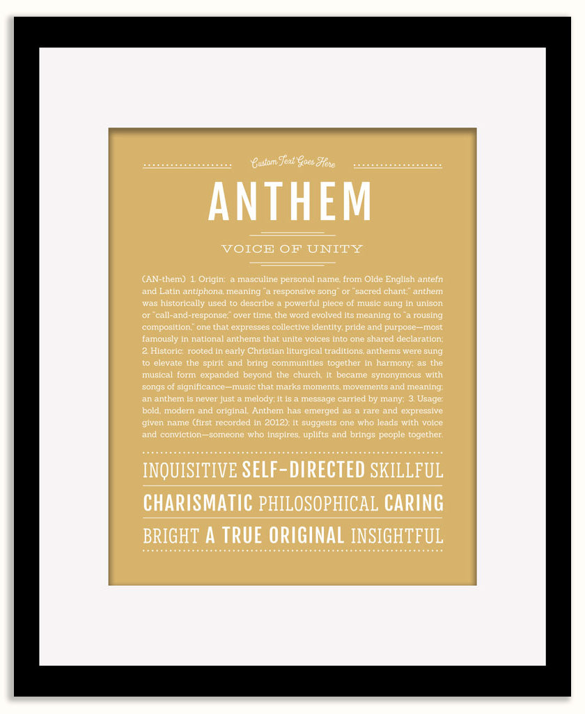 Anthem | Name Art Print