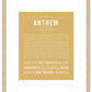Anthem | Name Art Print