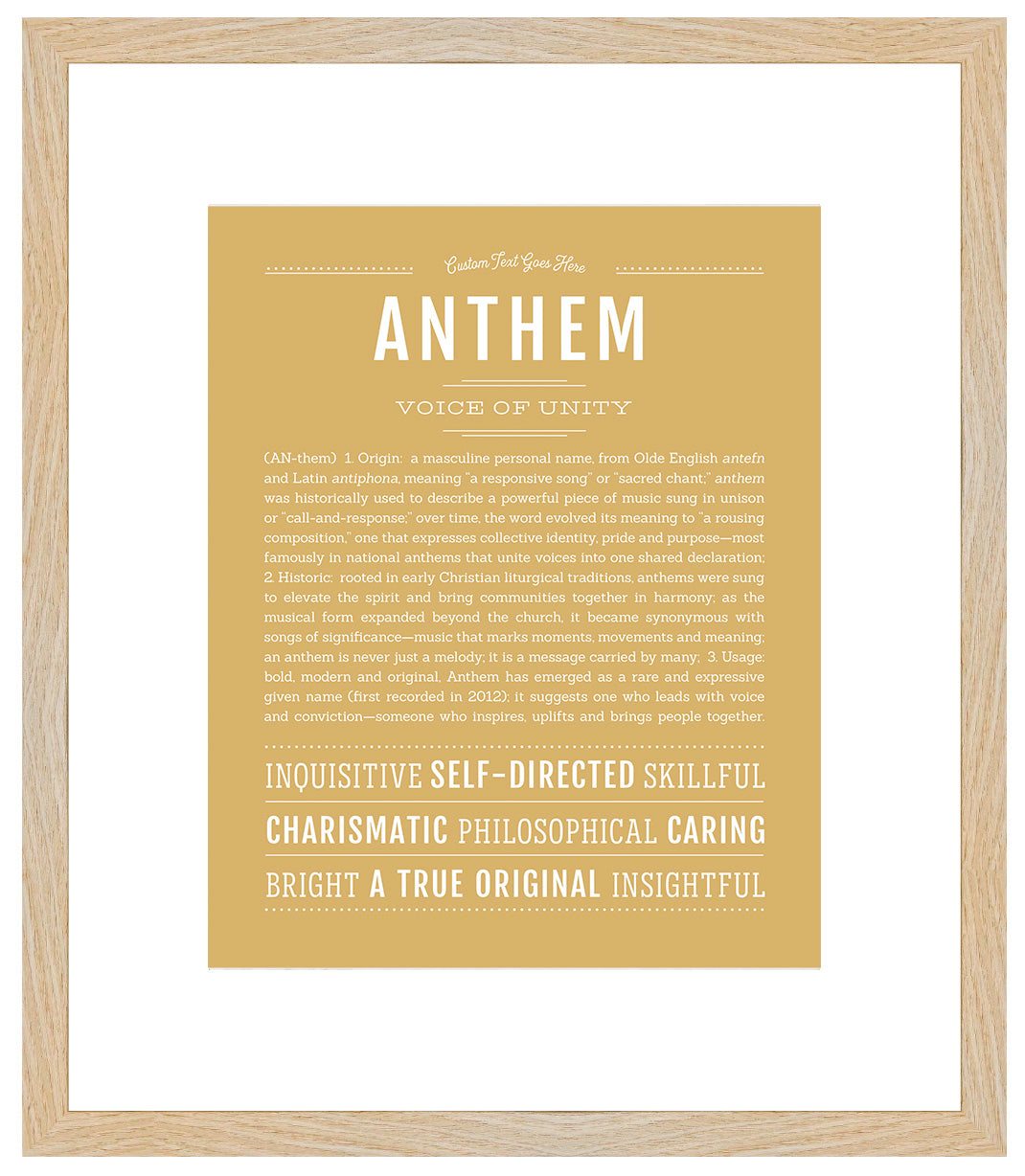 Anthem | Name Art Print