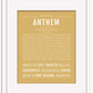 Anthem | Name Art Print