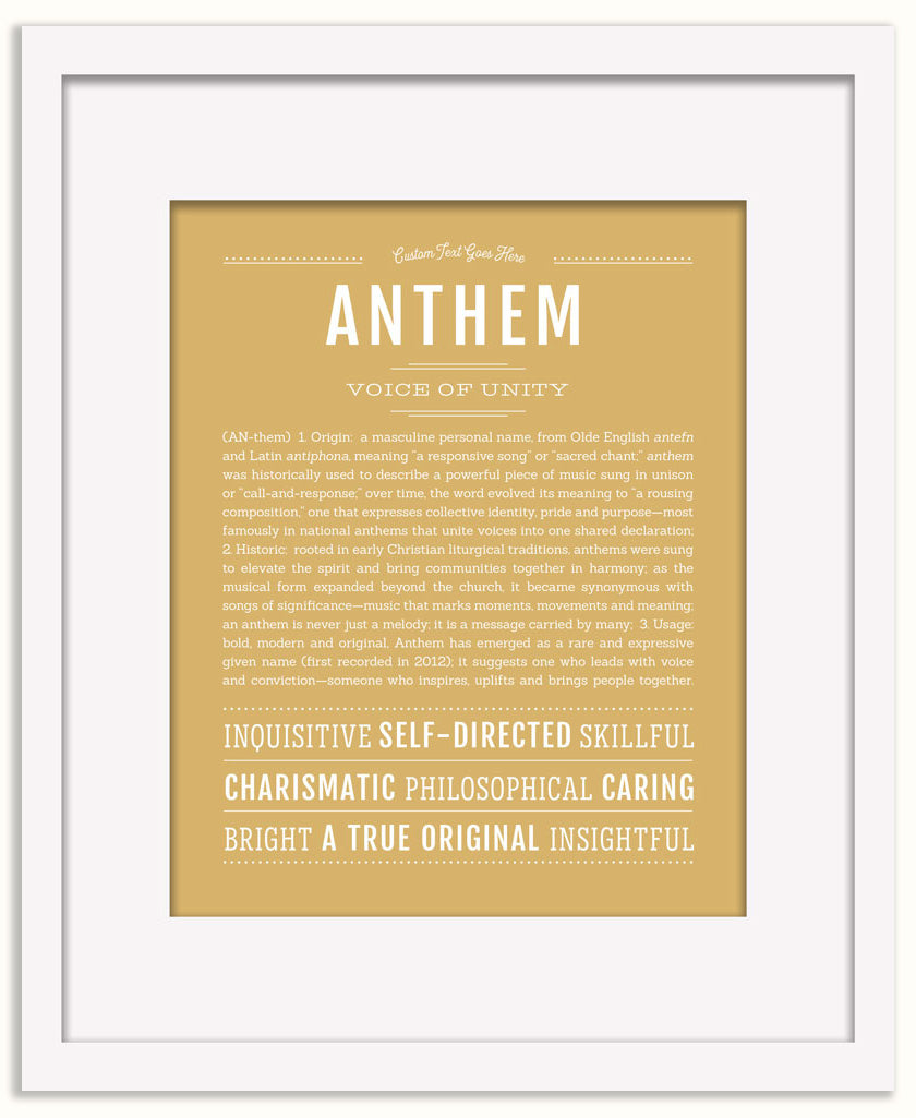 Anthem | Name Art Print