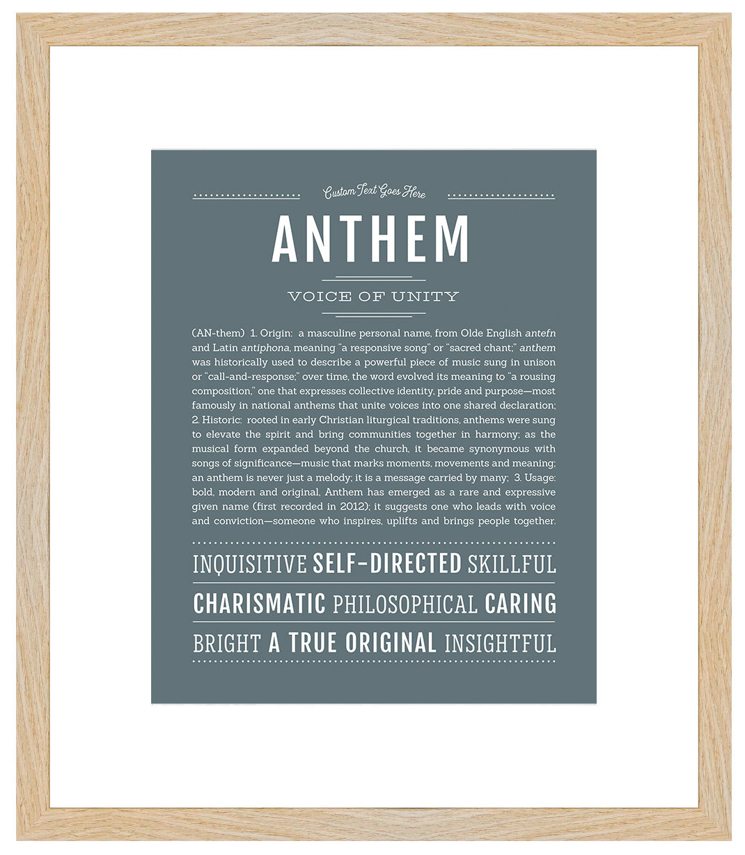 Anthem | Name Art Print