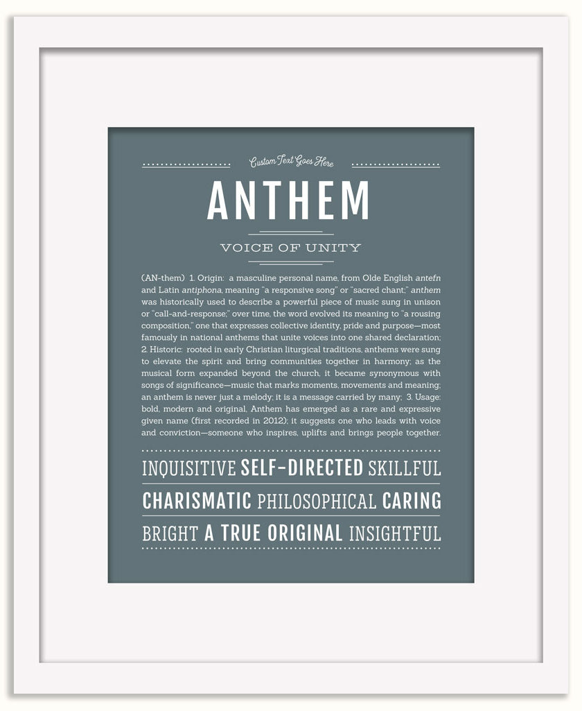 Anthem | Name Art Print