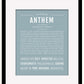 Anthem | Name Art Print