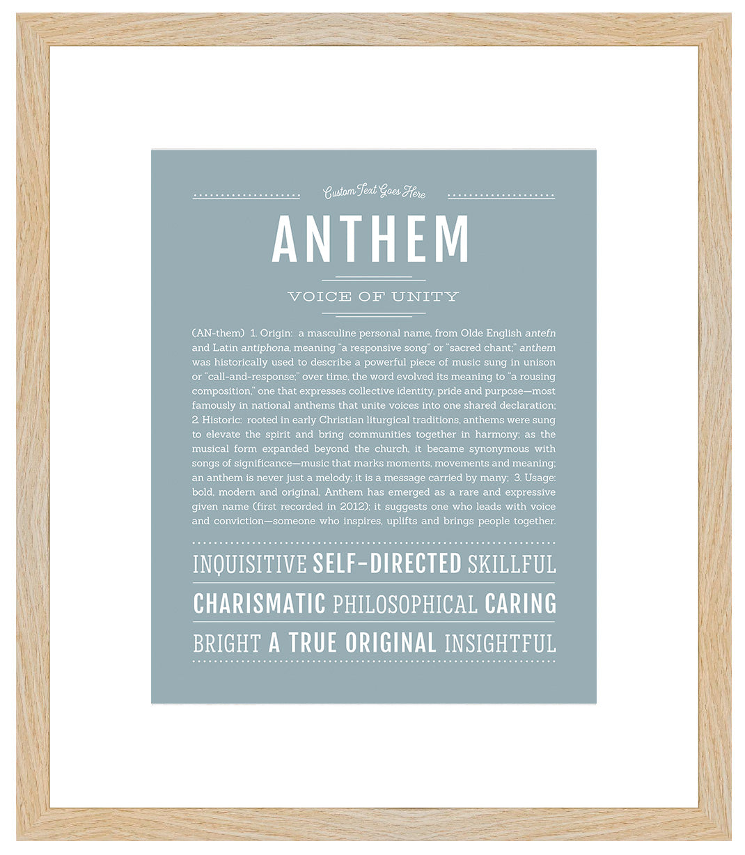 Anthem | Name Art Print