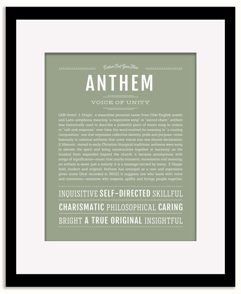 Anthem | Name Art Print