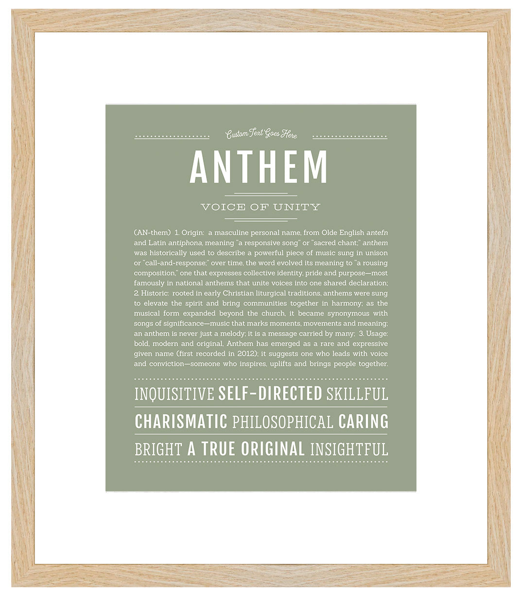 Anthem | Name Art Print