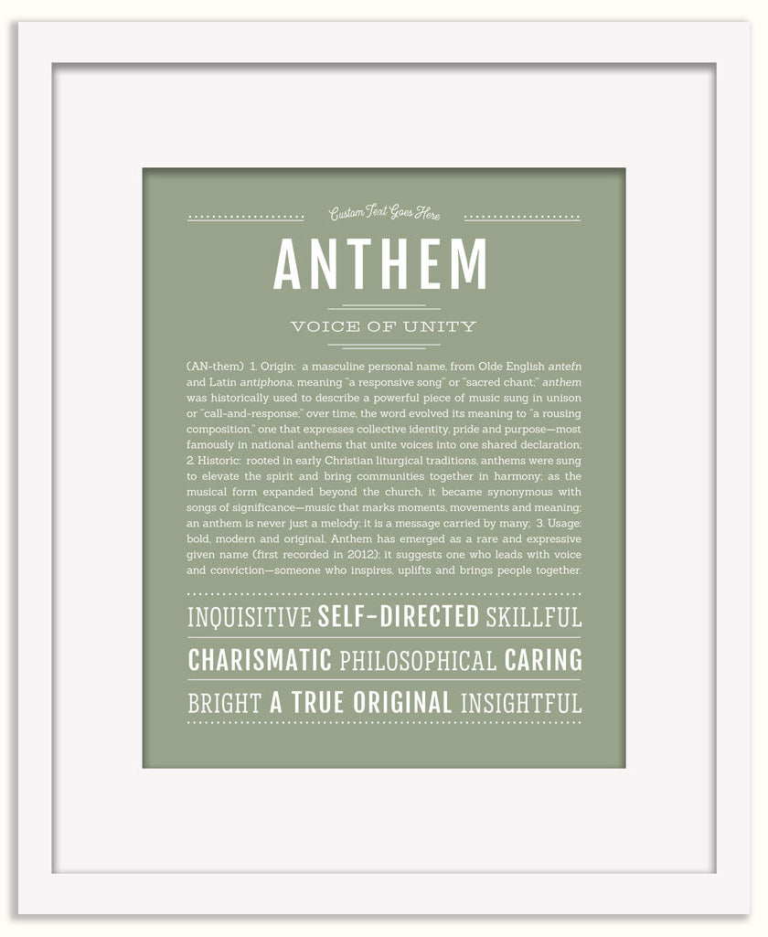 Anthem | Name Art Print