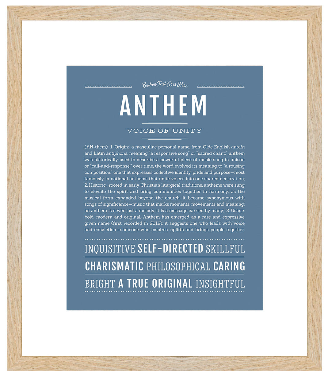 Anthem | Name Art Print