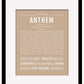 Anthem | Name Art Print