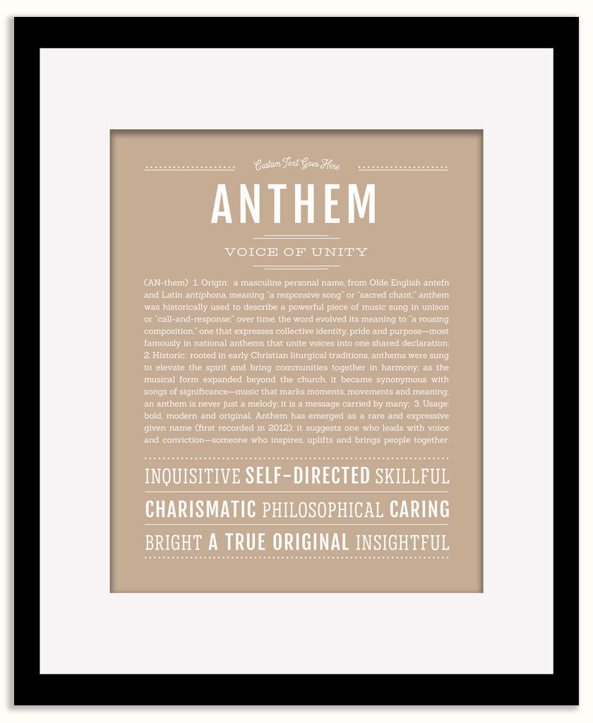 Anthem | Name Art Print