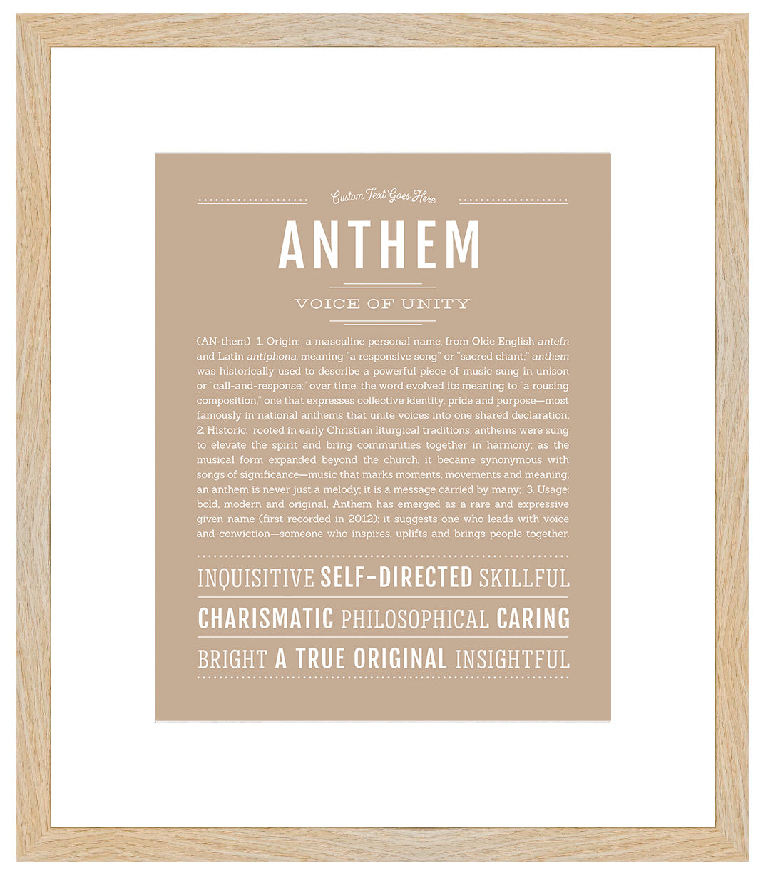 Anthem | Name Art Print