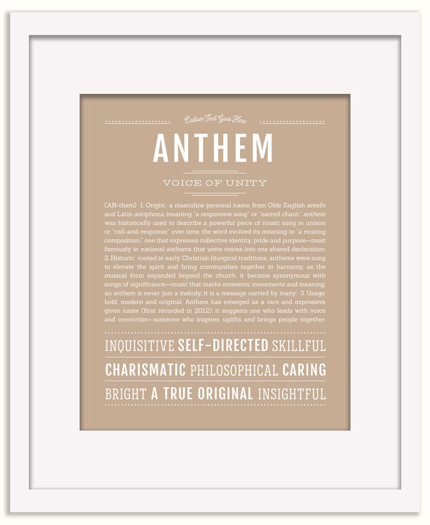 Anthem | Name Art Print