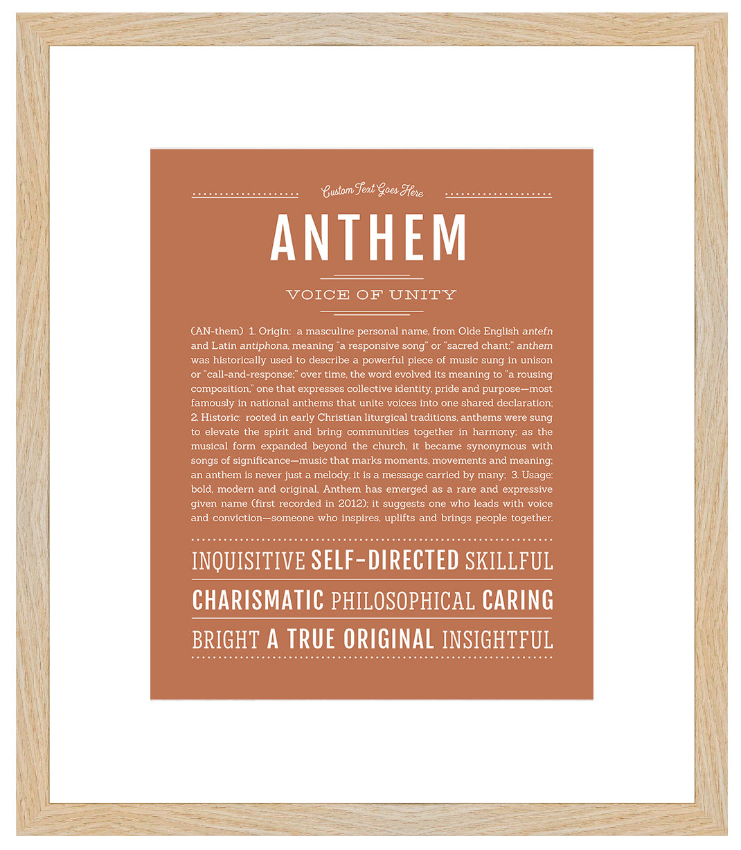 Anthem | Name Art Print
