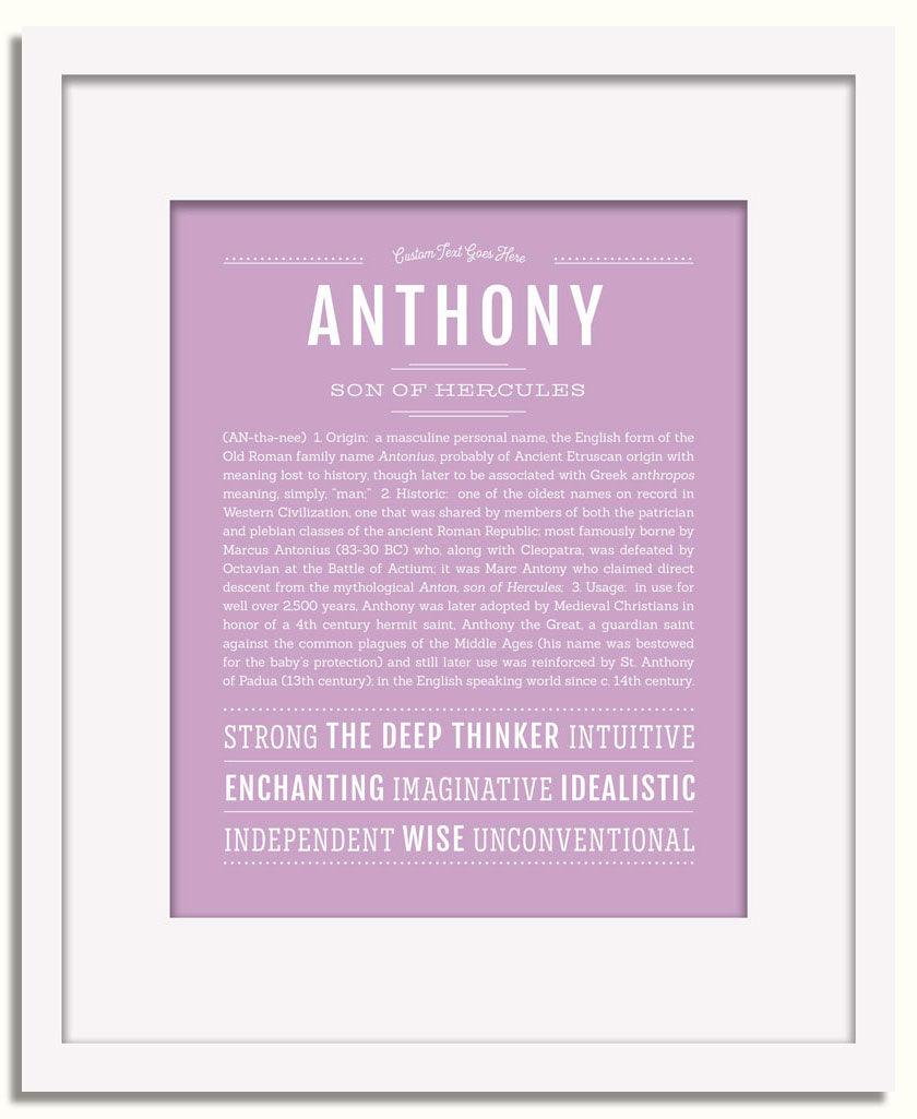 Frame Options | Lilac | White Frame, Matted