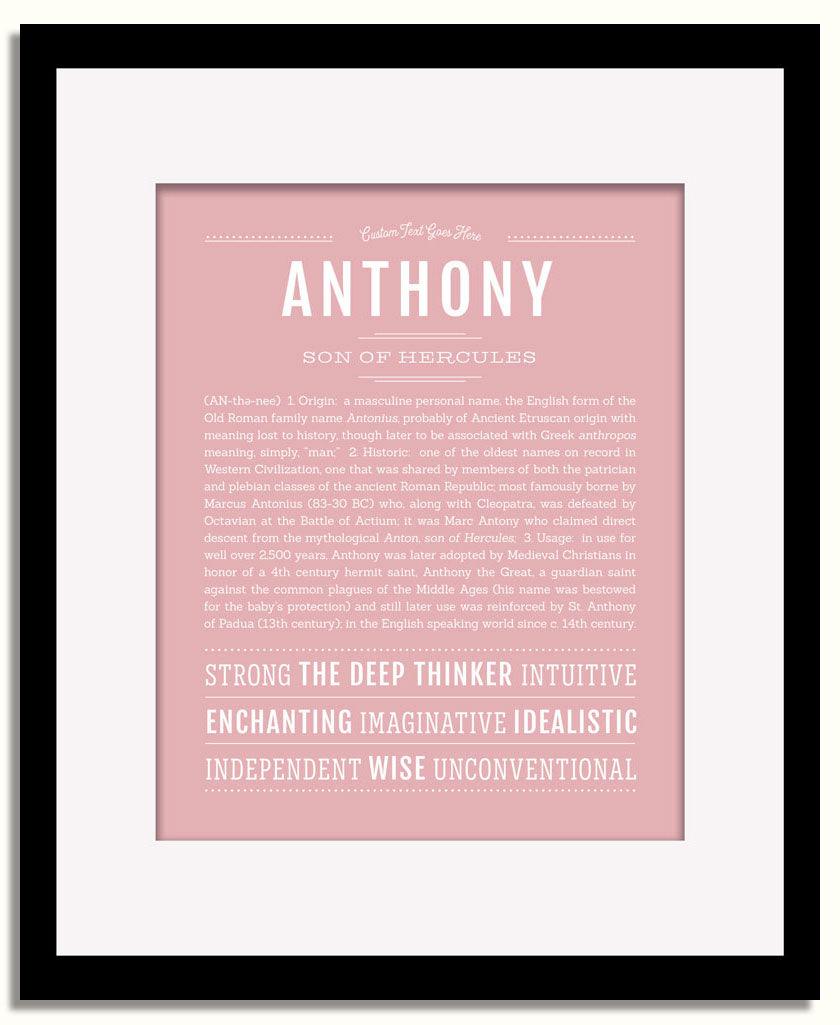 Frame Options | Dusty Rose | Black Frame, Matted