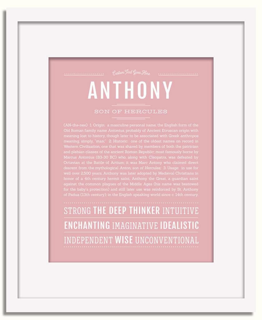 Frame Options | Dusty Rose | White Frame, Matted