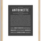 Antoinette | Name Art Print