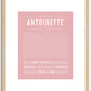 Antoinette | Name Art Print