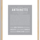 Antoinette | Name Art Print