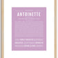 Antoinette | Name Art Print