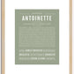 Antoinette | Name Art Print