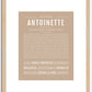 Antoinette | Name Art Print