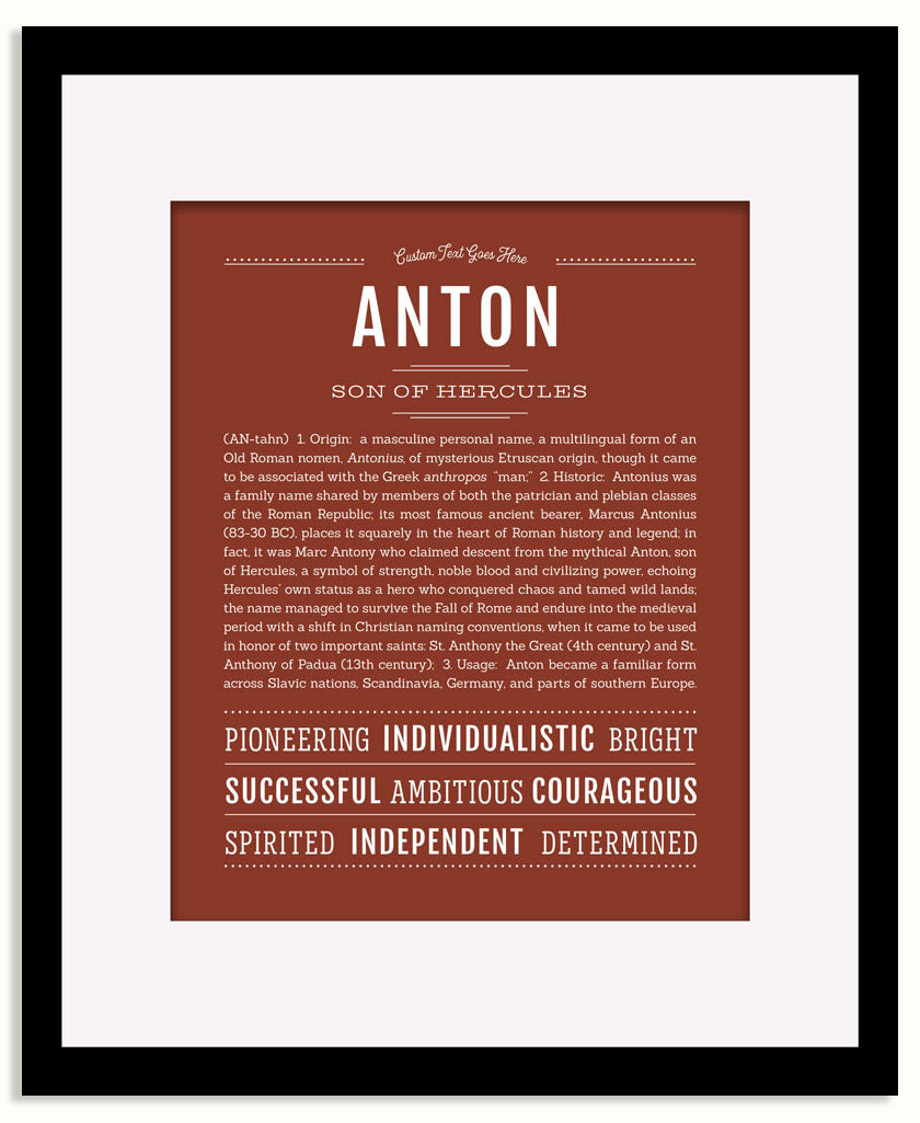 Frame Options | Bordeaux | Black Frame, Matted