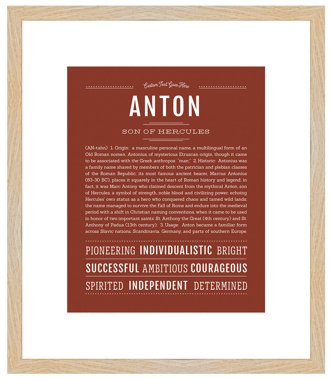 Frame Options | Bordeaux | Maple Frame, Matted
