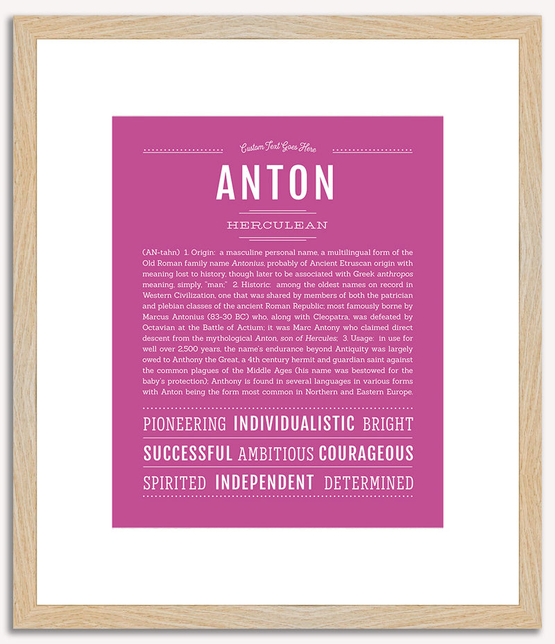 Anton | Name Art Print