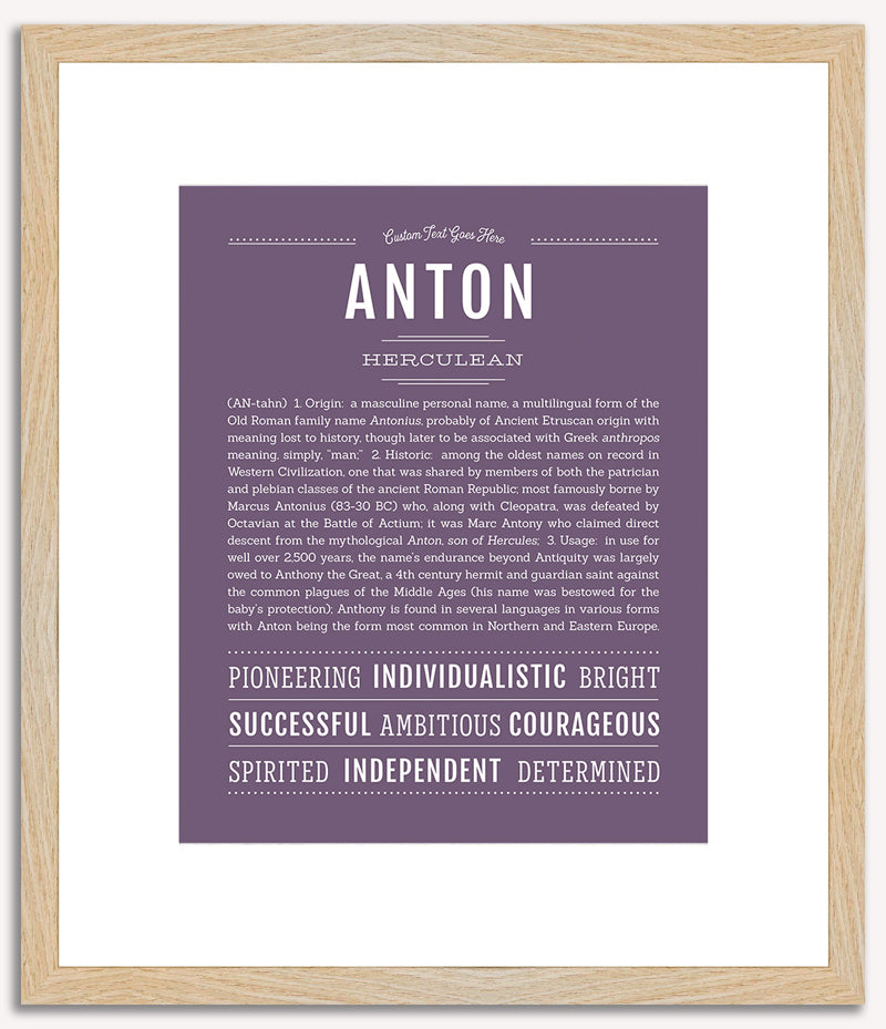 Anton | Name Art Print