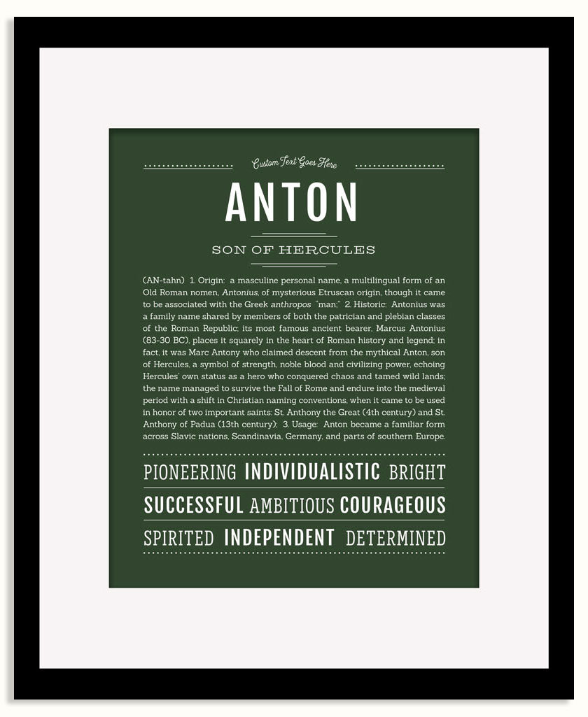 Frame Options | Deep Forest | Black Frame, Matted