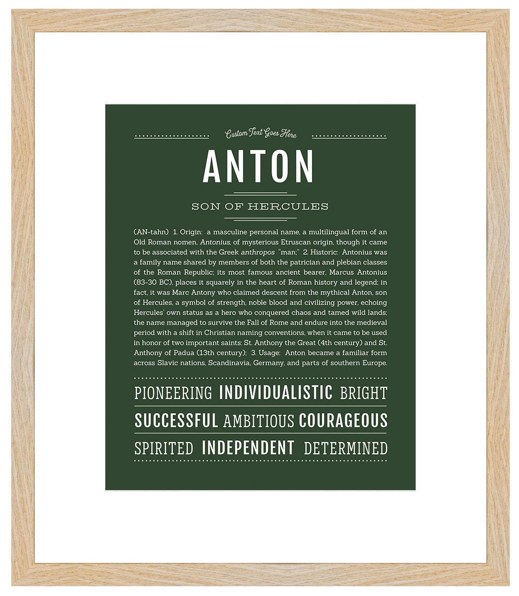 Frame Options | Deep Forest | Maple Frame, Matted