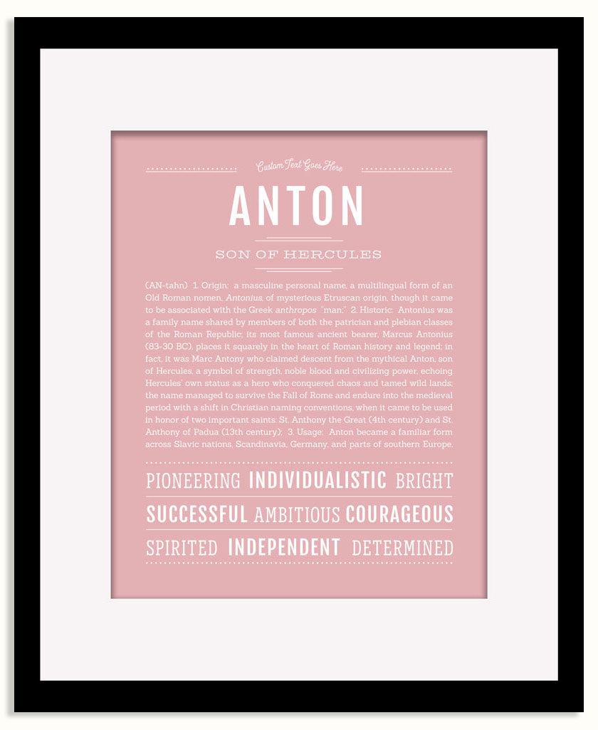 Frame Options | Dusty Rose | Black Frame, Matted