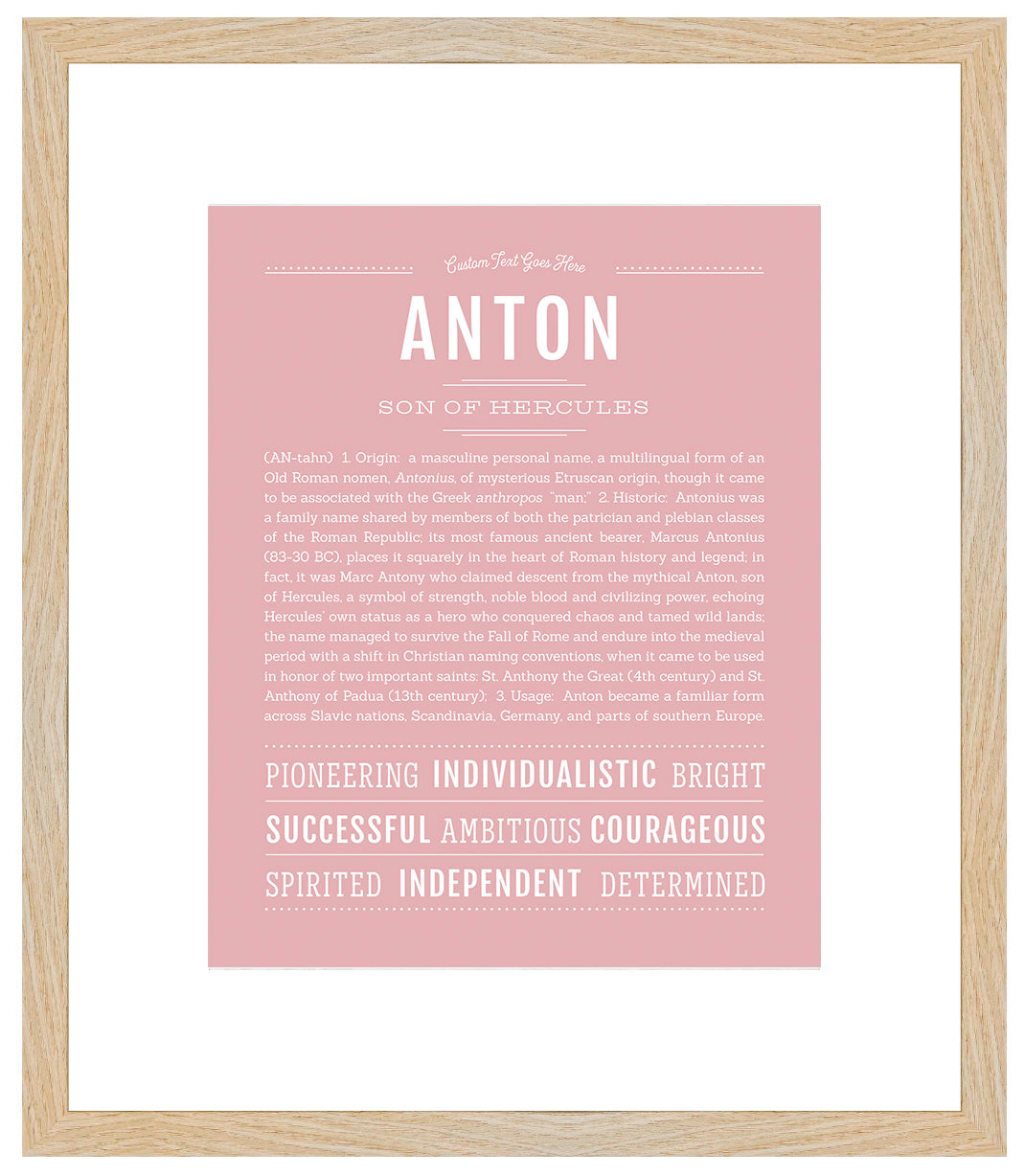 Frame Options | Dusty Rose | Maple Frame, Matted