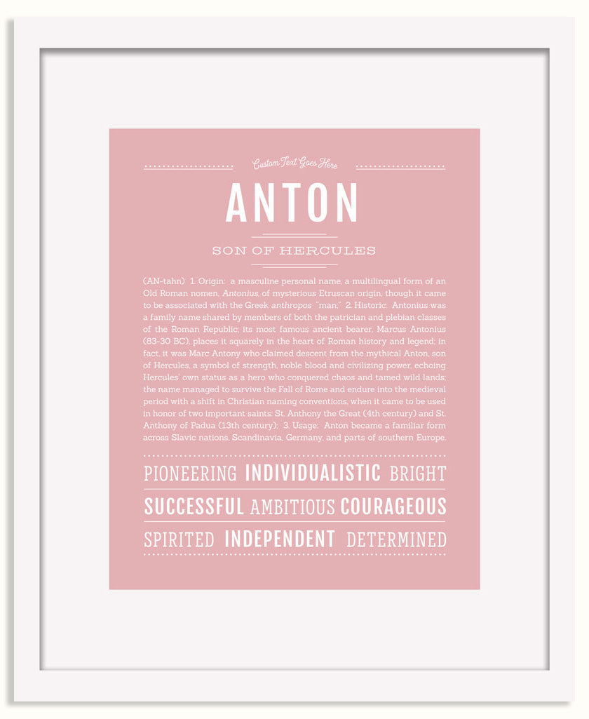 Frame Options | Dusty Rose | White Frame, Matted