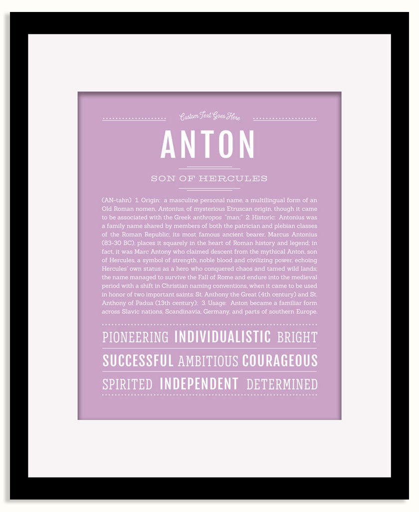 Frame Options | Lilac | Black Frame, Matted