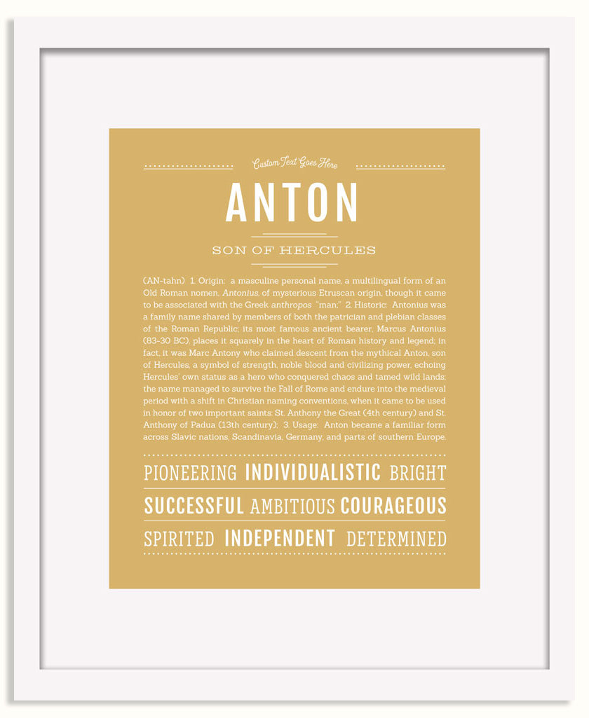 Frame Options | Matte Gold | White Frame, Matted
