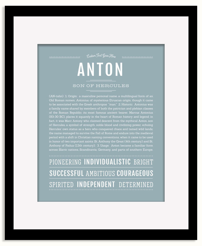 Frame Options | Powder Blue | Black Frame, Matted