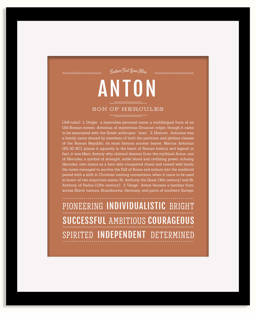 Frame Options | Terra Cotta | Black Frame, Matted