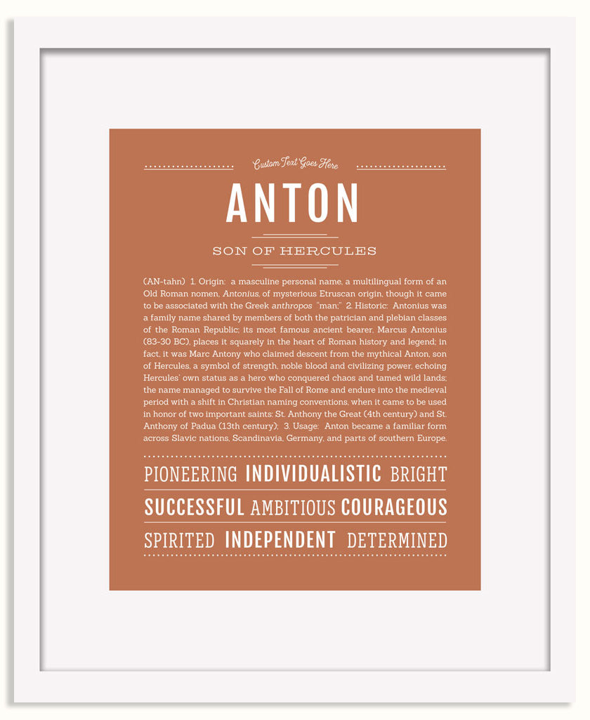 Frame Options | Terra Cotta | White Frame, Matted