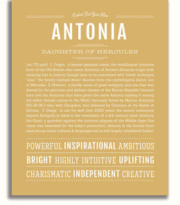 Anthonia Antonia | Name Art Print – Name Stories