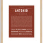 Antonio | Name Art Print