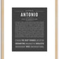 Antonio | Name Art Print