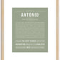 Antonio | Name Art Print