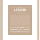 Antonio | Name Art Print