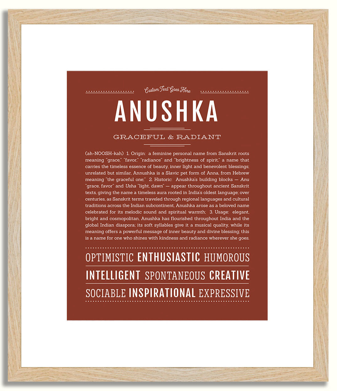 Anushka | Name Art Print